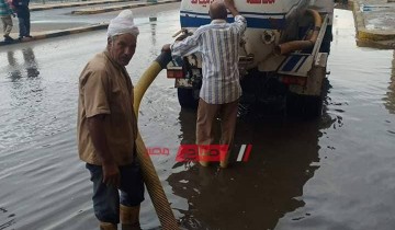 مياه دمياط تعلن جاهزية عربات شفط مياه الأمطار لمواجهة نوة قاسم