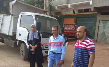 رفع 20 طن قمامة في حملة مكبرة بقرية السوالم بدمياط