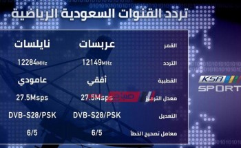تردد قناة السعودية الرياضية Sport KSA الجديد علي النايل سات والعرب سات