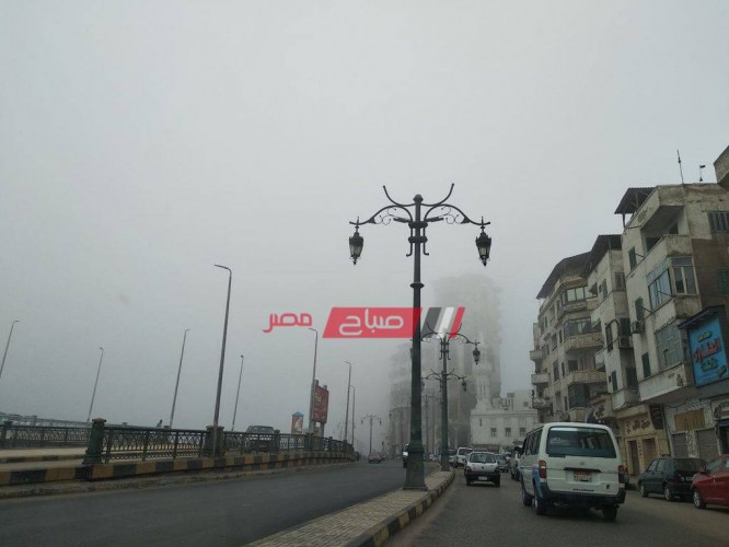 بالصور شبورة مائية تغطي سماء مدن وقرى محافظة دمياط