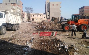 رفع 20 طن قمامة بقرية كفر الغاب بدمياط في حملة لرفع مستوى النظافه