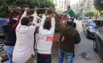 حملات إزالة إشغالات مكثفة بحى شرق فى الإسكندرية