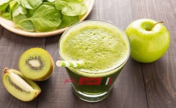 طريقة عمل عصير الكيوي والتفاح الأخضر الصحي