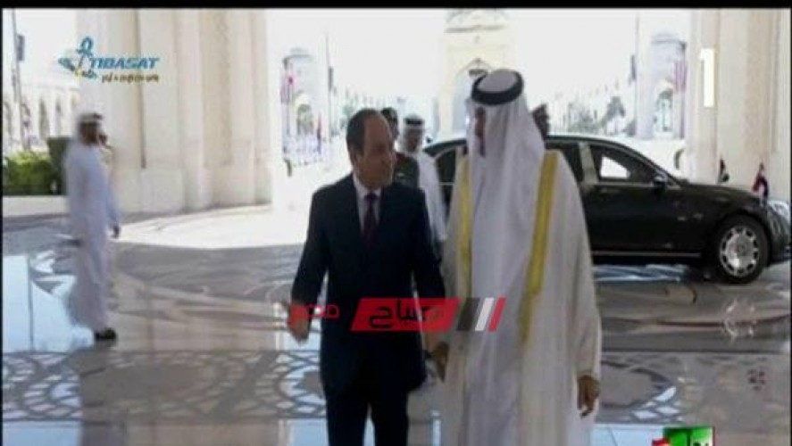 ولي عهد أبو ظبي يستقبل الرئيس السيسي.. فيديو