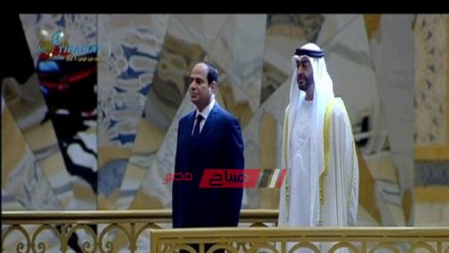 شاهد مراسم استقبال الرئيس السيسي في أبو ظبي.. فيديو