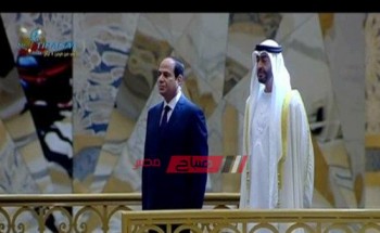 شاهد مراسم استقبال الرئيس السيسي في أبو ظبي.. فيديو