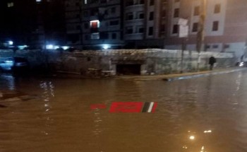 استمرار هطول الأمطار وغرق بعض الشوارع في الإسكندرية- صور