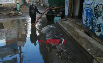 شفط تجمعات مياه الأمطار في مدن دمياط وإعلان رفع درجة الاستعداد القصوى