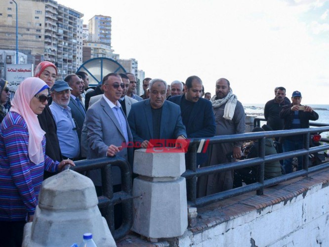 محافظ الإسكندرية يوجه بإزالة جميع الحواجز على طريق كورنيش البحر