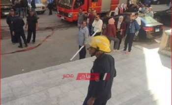 صور نشوب حريق داخل كلية الأسنان جامعة الإسكندرية