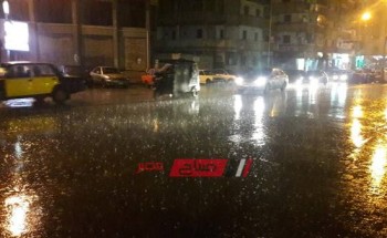 هطول أمطار غزيرة على العديد من المناطق في الإسكندرية الآن تعرف على التفاصيل