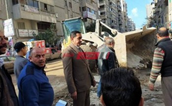حملات إزالة إشغالات مكبرة في حي المنتزه في الإسكندرية