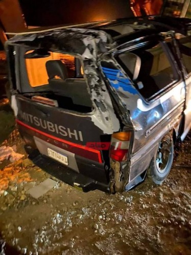 ننشر صور حادث انقلاب سيارة ميكروباص على طريق دمياط بورسعيد