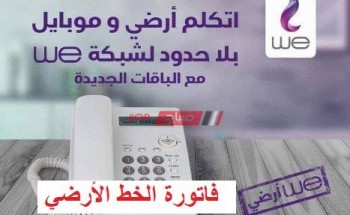 25 جنية زيادة على فاتورة الخط الأرضي من شركة وي We المصرية للاتصالات