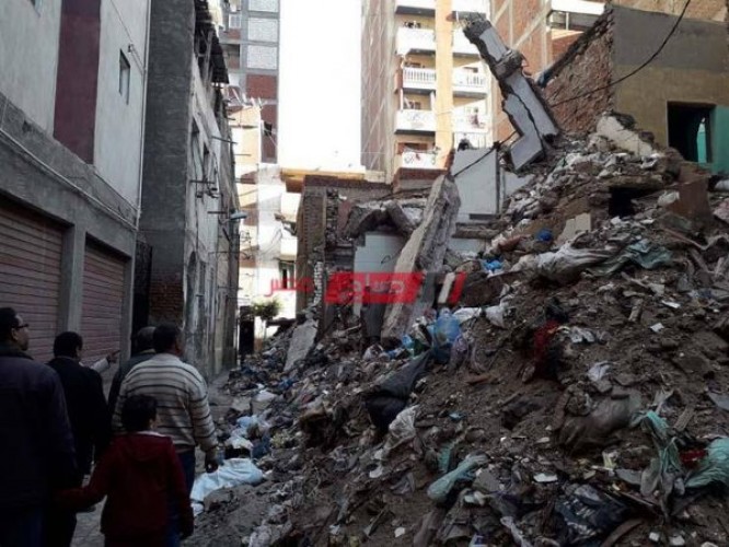 انهيار عقار من 5 أدوار في الحضرة مأهول بالسكان محافظة الإسكندرية