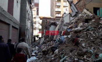 انهيار عقار من 5 أدوار في الحضرة مأهول بالسكان محافظة الإسكندرية