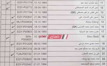 بدلاء الأهلي أمام الزمالك في مباراة السوبر المصري