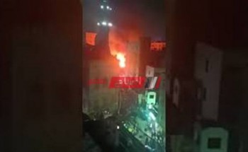 بالفيديو – حريق هائل يلتهم محلات منطقة الدرب الأحمر بالقاهرة