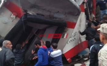 عاجل – حادث تصادم بين قطاري ركاب بخط الصعيد بين إمبابة ورمسيس