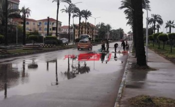 أمطار غزيرة على دمياط في أول أيام شهر رمضان المبارك