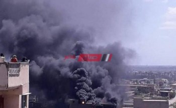 نشوب حريق هائل فى مصنع الملح والصودا في الإسكندرية – صور