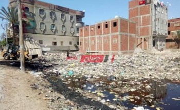 شن حملة نظافة مكبرة بمدينة كفر البطيخ  بدمياط خوفا من انتشار الفيروسات