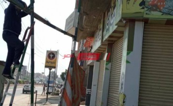اغلاق وتشميع مقهى مخالف لقرار الوزراء في دمياط