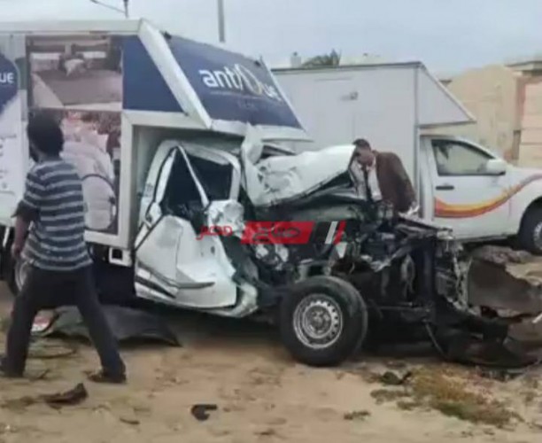 بالفيديو إصابة 3 أشخاص في حادث مروع على طريق دمياط بورسعيد