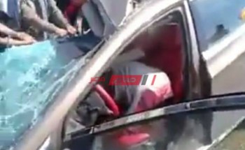بالصور والفيديو إصابة شخص إصابات خطيرة جراء حادث مروع على طريق دمياط – بورسعيد