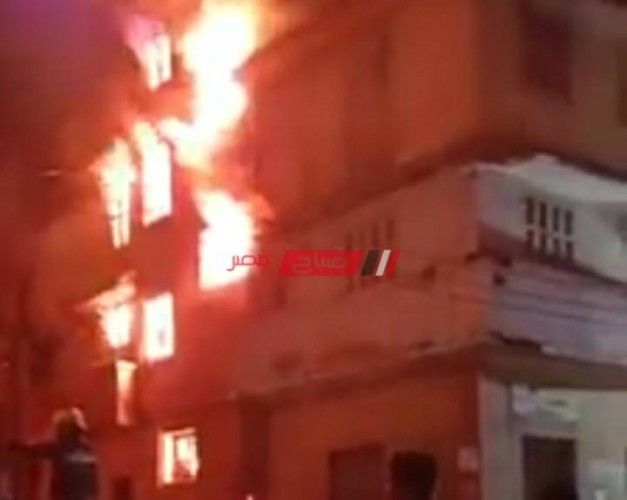 بالفيديو قوات الحماية المدنية تحاول السيطرة على حريق منزل بدمياط