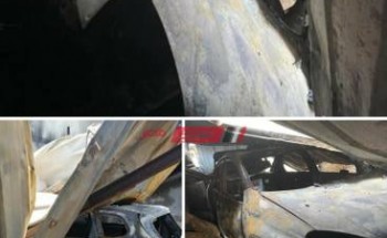 بالصور إخماد حريق في معرض موبليات و ورشة سيارات بدمياط