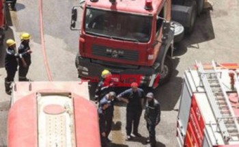 الحماية المدنية تسيطر على حريق بمنطقة النايل سات بمدينة 6 أكتوبر