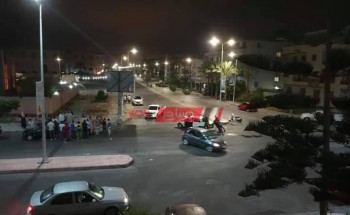 بالصور إصابة شخص جراء حادث تصادم مروع داخل مدينة دمياط الجديدة