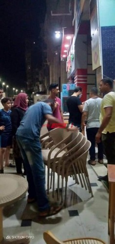 محلية دمياط تعلن اغلاق المقاهي المخالفة في حملة مكبرة بميدان سرور