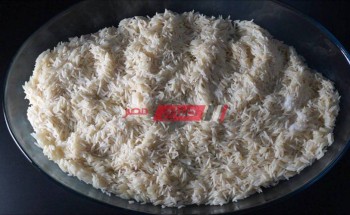 طريقة عمل الأرز البسمتى ذات لون أبيض بالكريمة