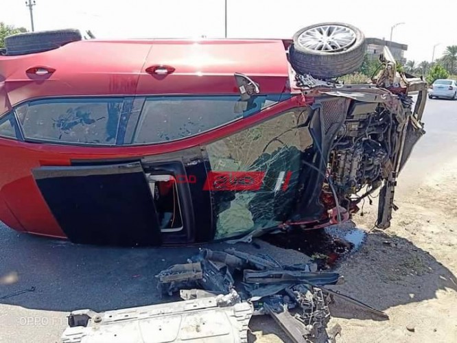 مصرع مواطن وإصابة 4 أخرين إثر حادث انقلاب سيارة فى الشرقية