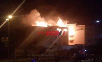 الدفع بـ 3 سيارات إطفاء للسيطرة على حريق مصنع في دمياط الجديدة