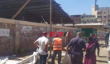 شن حملة مكبرة لإزالة الإشغالات في مدينة كفر البطيخ بدمياط