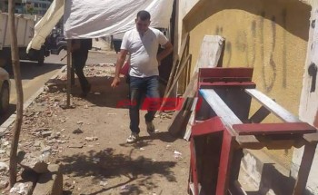إزالة 23 حالة اشغال في حملة مكبرة على شوارع دمياط