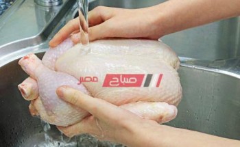 غسيل الدجاج بالماء البارد قبل الطهي
