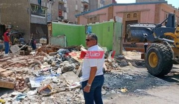 لليوم السادس على التوالي إستمرار حملات ازاله مخالفات البناء بضواحى مدينة بورسعيد