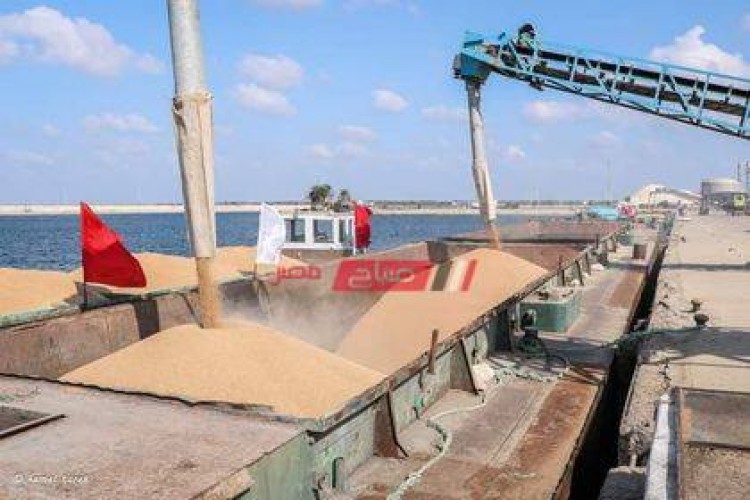 زيادة فى معدلات شحن القمح من ميناء دمياط لصوامع امبابة عبر نهر النيل