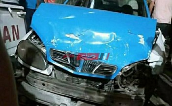 إصابة سائق تاكسي جراء حادث تصادم في ميدان سرور بدمياط
