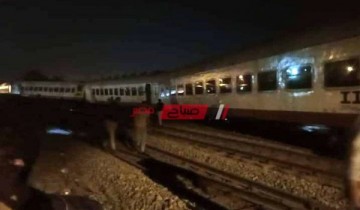 خروج قطار الآقصر – الإسكندرية عن القضبان فى قنا ولم يسفر الحادث عن إصابات