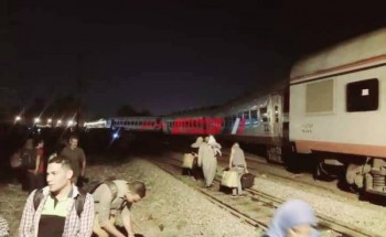 خروج عربتين قطار خط الإسكندرية عن القضبان