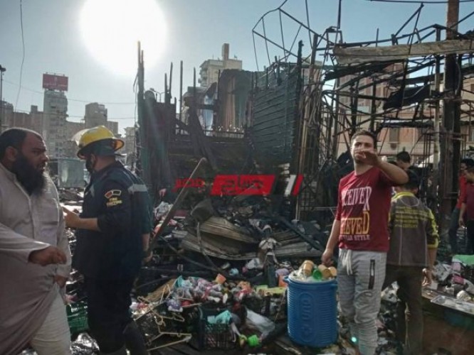 سرقة التيار الكهربائي السبب في نشوب حريق في محلات سوق محطة مصر بالإسكندرية