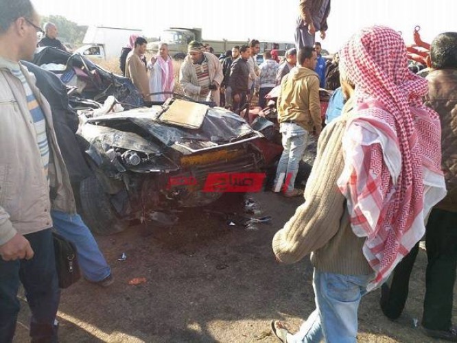 حادث تصادم مرورى فى المنيا يسفر عن مصرع 3 أشخاص وإصابة 4 أخرين
