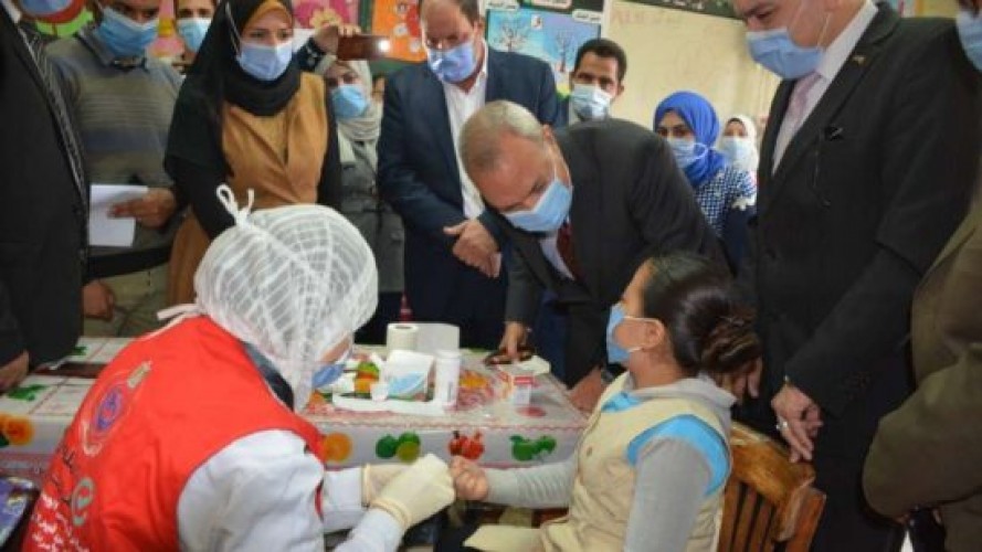 إطلاق الحملة القومية لتطعيم تلاميذ المدارس ضد الديدان المعوية بالقليوبية