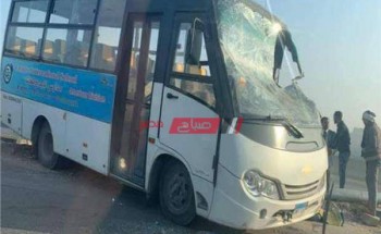 حادث انقلاب أتوبيس وإصابة 17 طالب بالهرم
