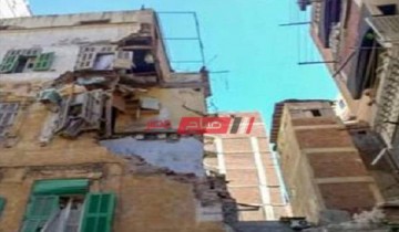 مصرع طفلين في انهيار عقار الجمرك بسبب الأمطار الغزيرة في الإسكندرية